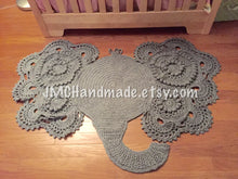 Crochet Elephant Rug. Nursery Rug. Crochet Rug. Jumbo Elephant Rug. Nursery Decor.