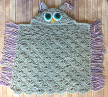 Crochet Owl Blanket - Owl Hooded Blanket - Adult Owl Blanket - Child Owl Blanket