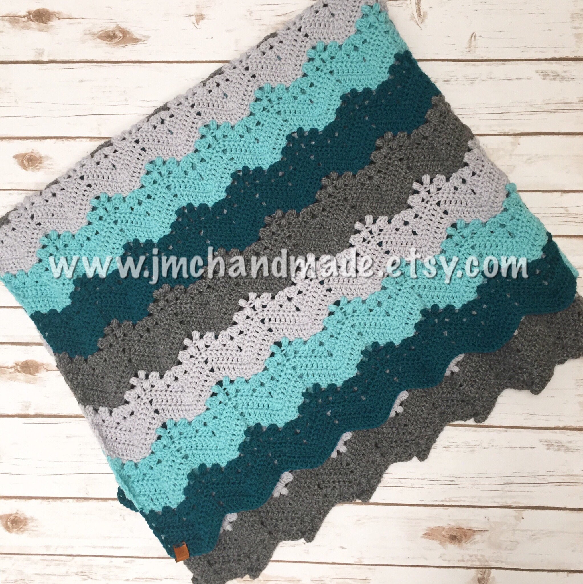 Ombre Crochet Blanket Pattern in Eight Sizes - Easy Crochet Patterns