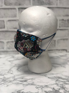 Sugar Skulls Reusable Face Mask | Handmade Cotton shield