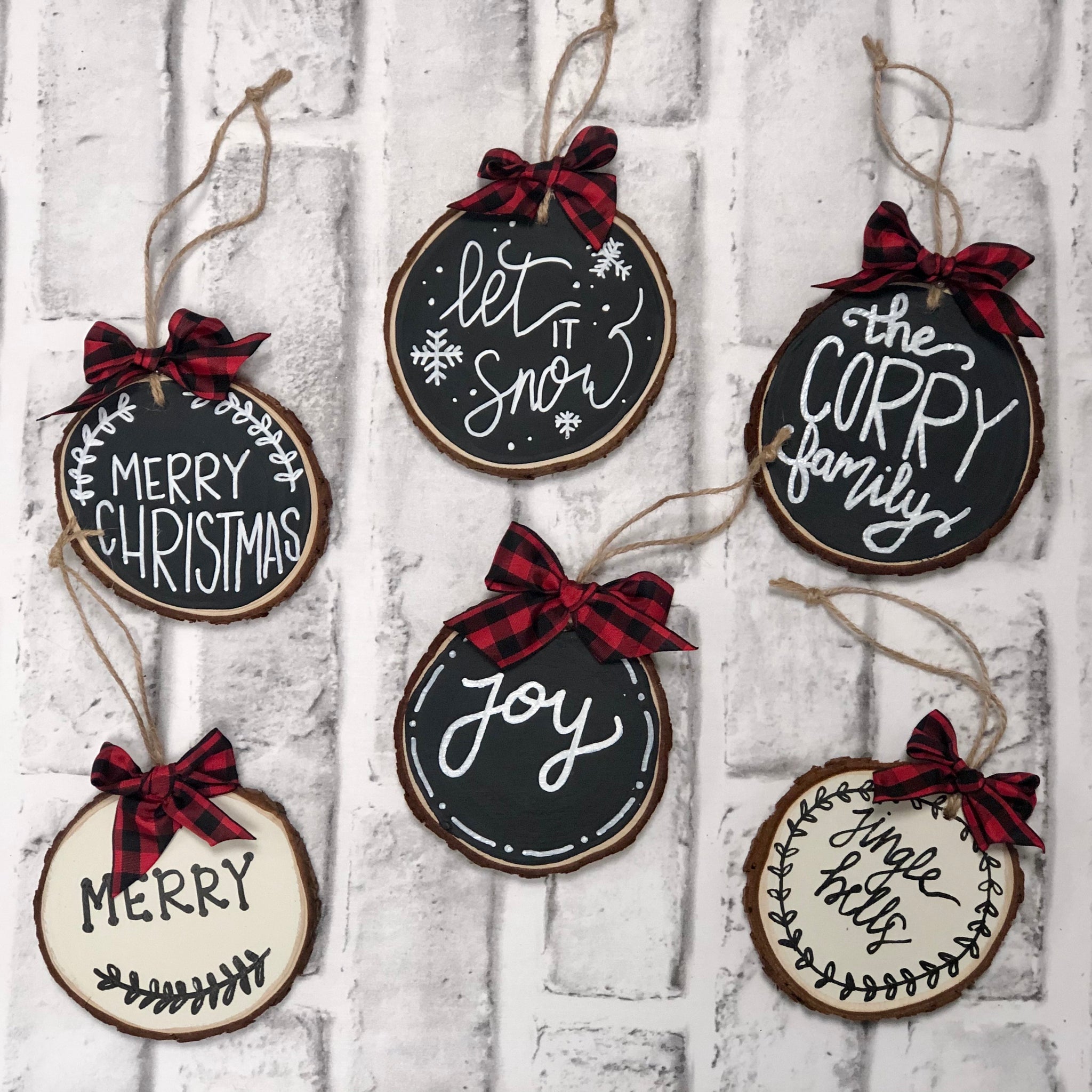 Christmas Wood Slice Ornaments – Crafts by Joyce LLC