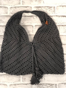RTS  Charcoal Trinity Tote | market bag | crochet bag