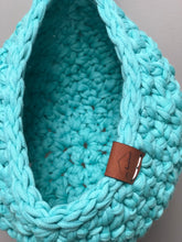 Crochet door knob basket. Hanging basket.