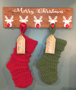 Farmhouse Crochet Christmas Stocking