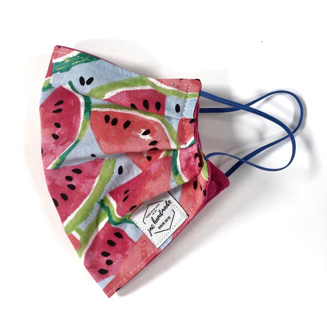 Watermelon Print Reusable Face Mask | Handmade Cotton shield