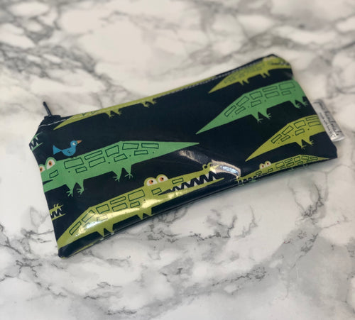 RTS | Reusable Snack Bags | Alligator blue zipper Print