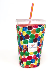 Iced Coffee Cozy. Drink Cozy. Hot/Cold Sleeve. Ice Coffee Drink Holder. Coffee Cuff. Drink Sleeve.