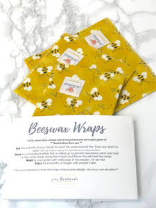 Beeswax Food Wraps. Beeswax and Jojoba Food Cover. Eco friendly food wrap. Reusable food wrap