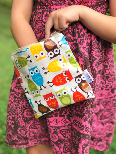 Reusable Snack Bags - Owl Print