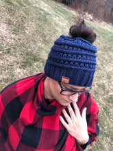 Messy Bun Becky Beanie - Crochet Ponytail Beanie