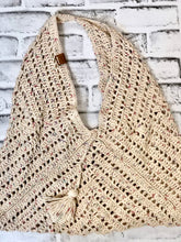 RTS  Vintage White with color Flecks Trinity Tote | market bag | crochet bag